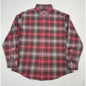 Pendleton Mason Shirt Mens XL Red Plaid Flannel Long Sleeve Button Up Casual